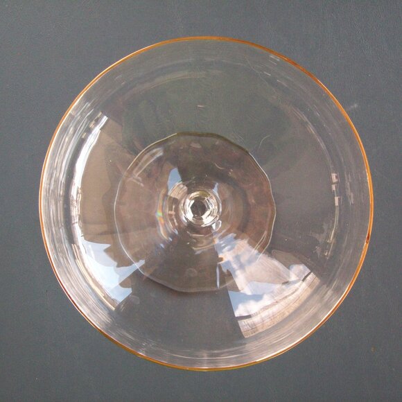 RARE MIKASA SONATA GOLD COMPOTE, GLASS DESSERT DISH BOWL - Picture 2 of 2